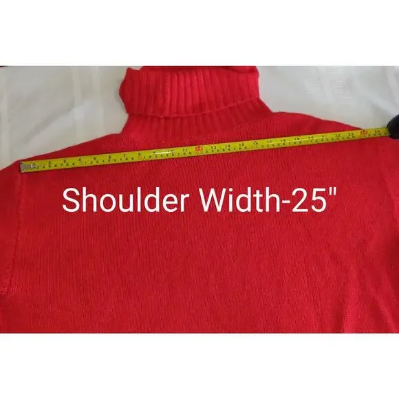 Style & Co Cherry Red Turtleneck Plus Sz 3X Soft Roomy Cozy Winter Outdoor - Picture 14 of 16